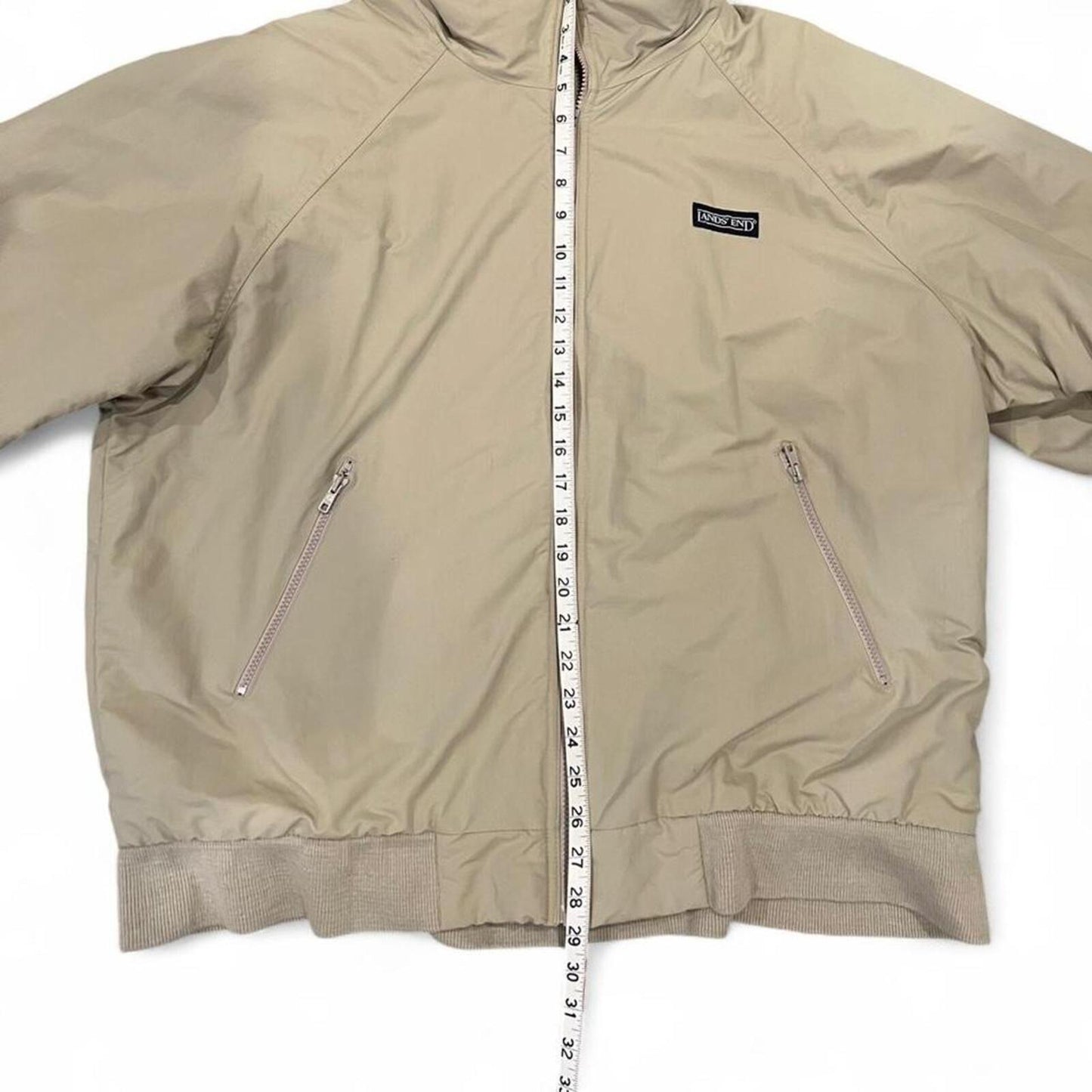 Vintage 90s Lands’ End Fleece Lined Bomber Jacket XL