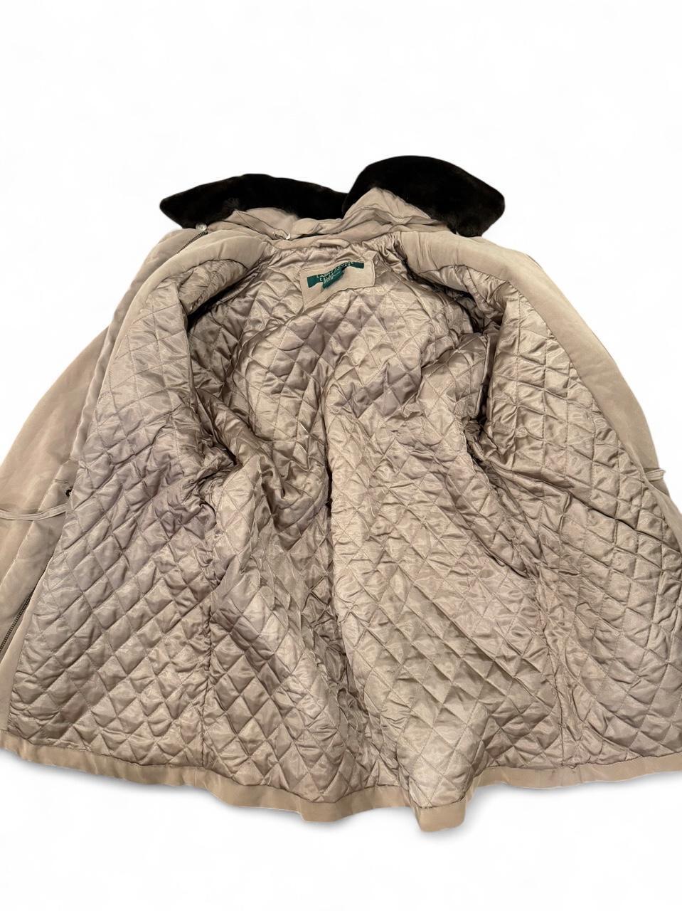 Vintage Larry Levine Faux Fur Collar Utility Coat