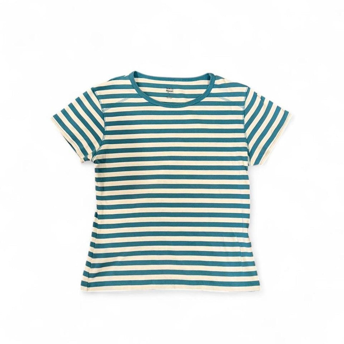 Y2K Blue Stripe Baby Tee Skater Surf Indie Sleaze Top