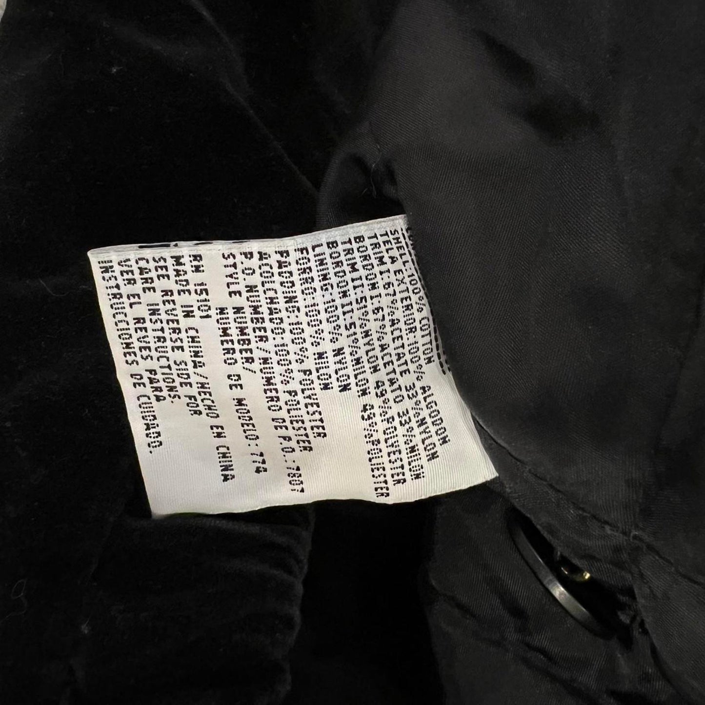 Vintage 90s Velvet Puffer Jacket