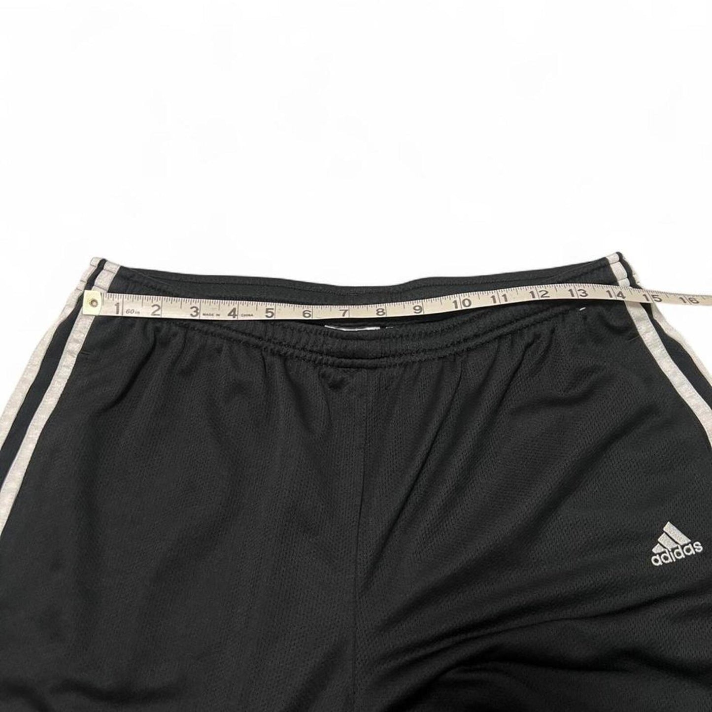 Adidas Black 3 Stripe Track Pants Cropped Wide Leg Y2K