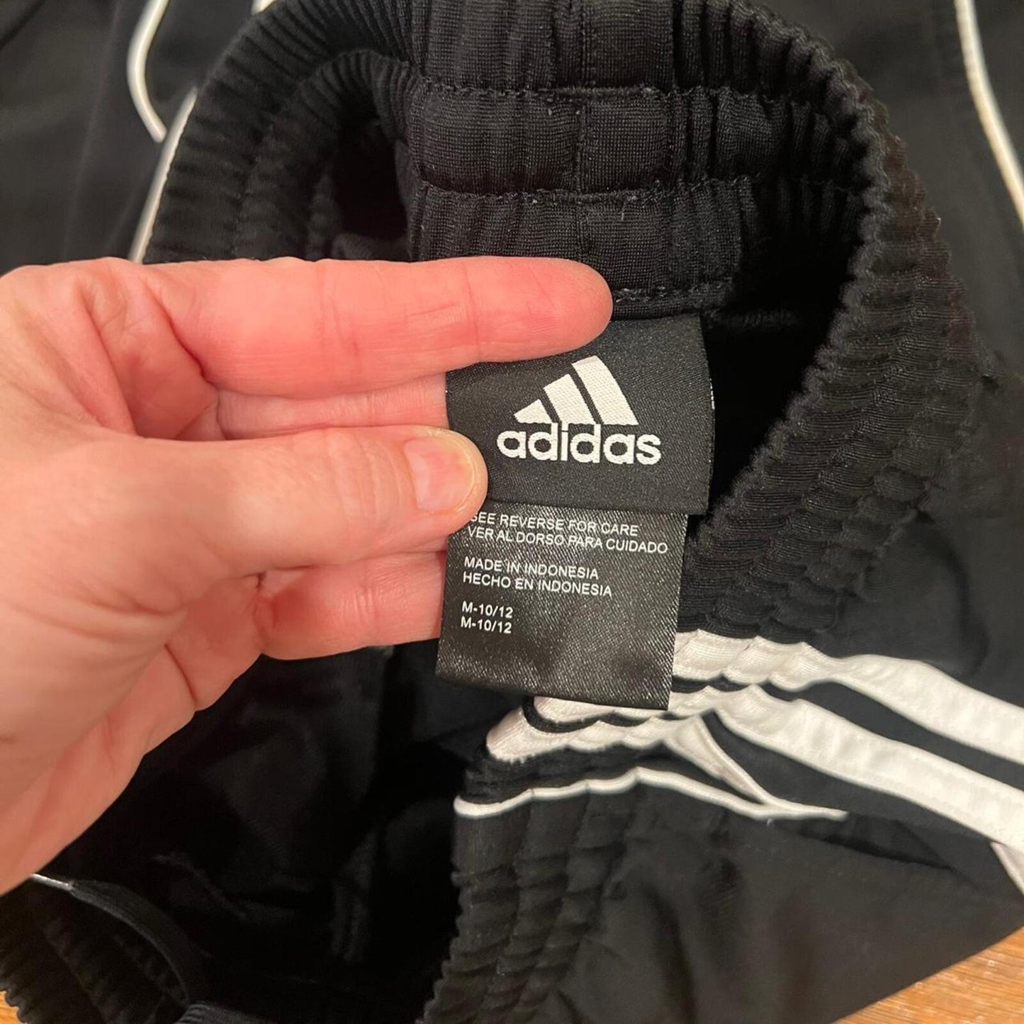 Adidas Y2K 3 Stripe Track Pants Black Cropped Fit