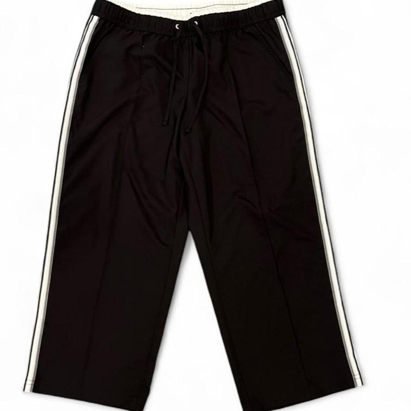 Y2K Side Stripe Track Pants Cropped Athletic Lounge Pants Size M
