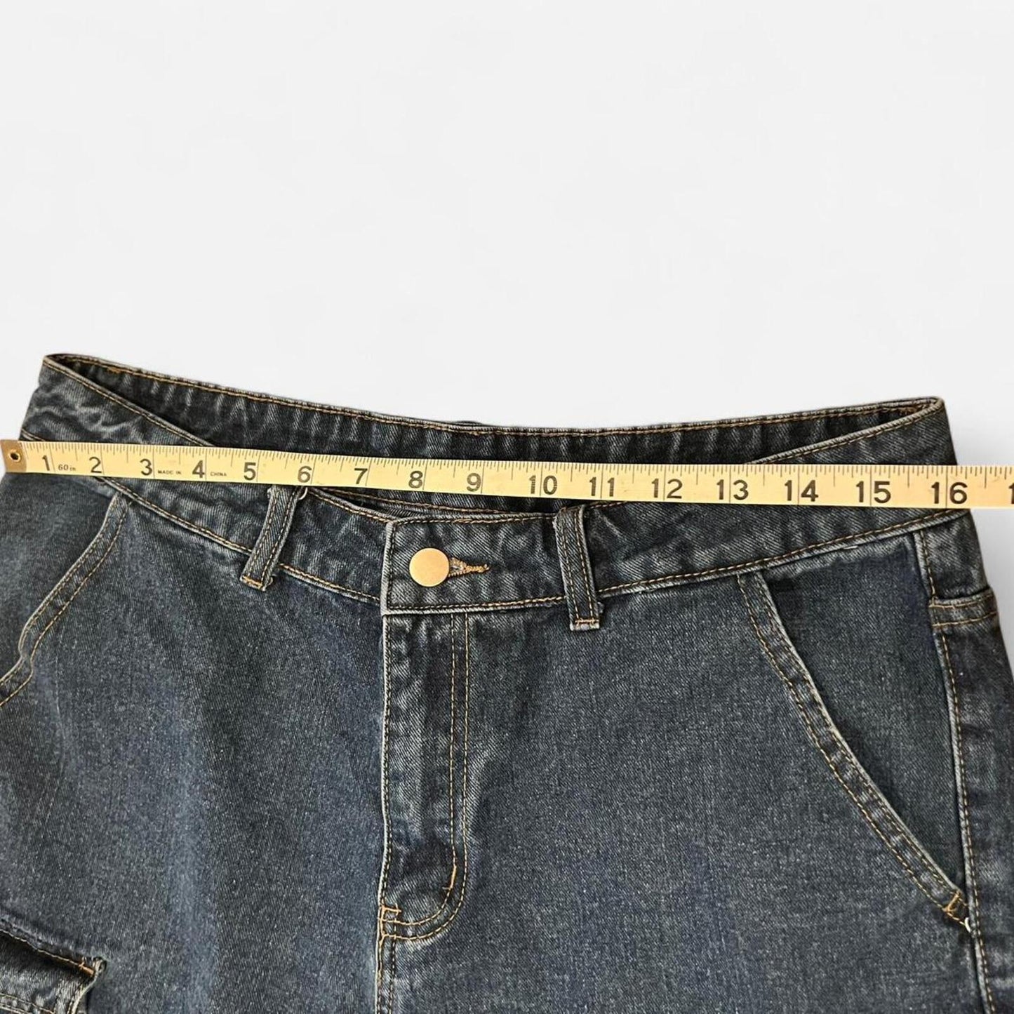 Y2K Denim Cargo Shorts Baggy Utility Fit