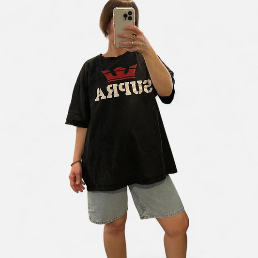Supra Logo Graphic Tee Black Streetwear Skate T-Shirt
