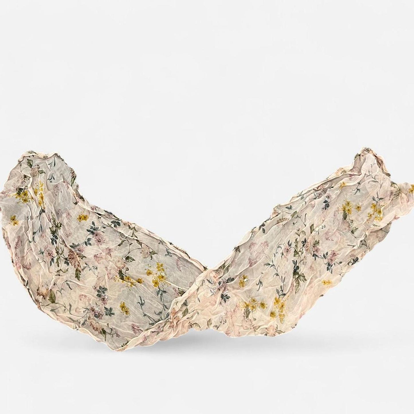 Floral vintage style sheer scarf