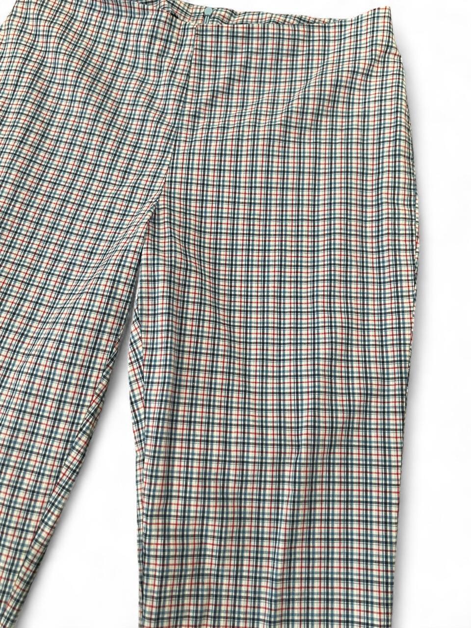 Y2K Plaid Capri Kick Flare Pants XS/S