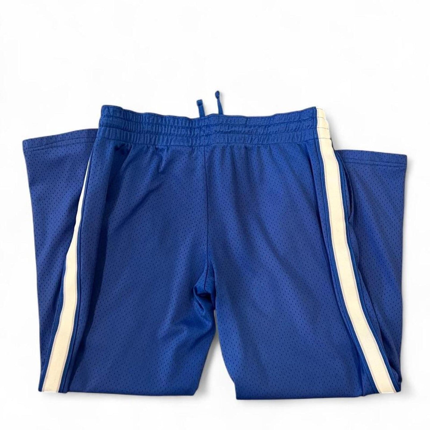 Y2K Blue Mesh Cropped Track Pants