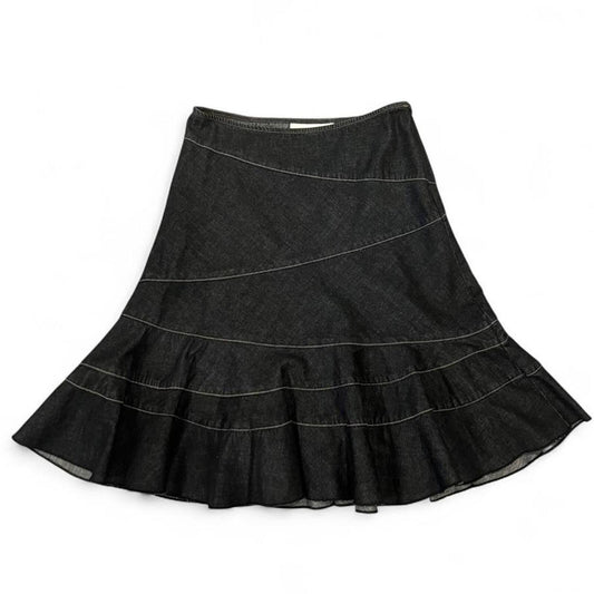 Vintage Y2K DKNY Jeans Dark Wash Denim Mermaid Midi Skirt