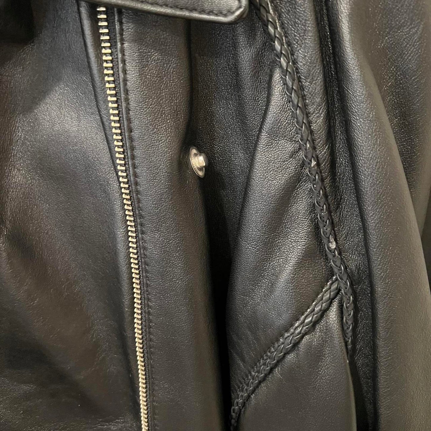 Vintage Genuine Leather Moto Jacket