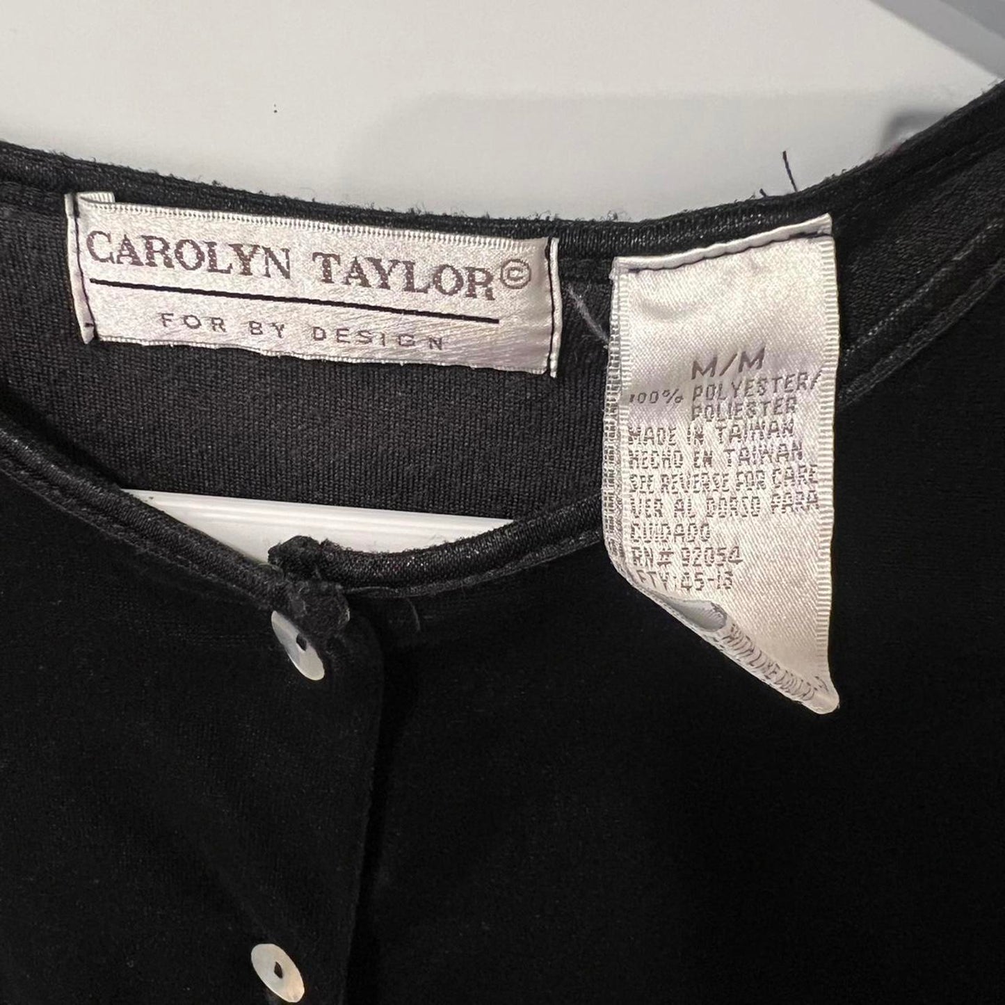 Vintage Y2K Black Velvet Button Cardigan