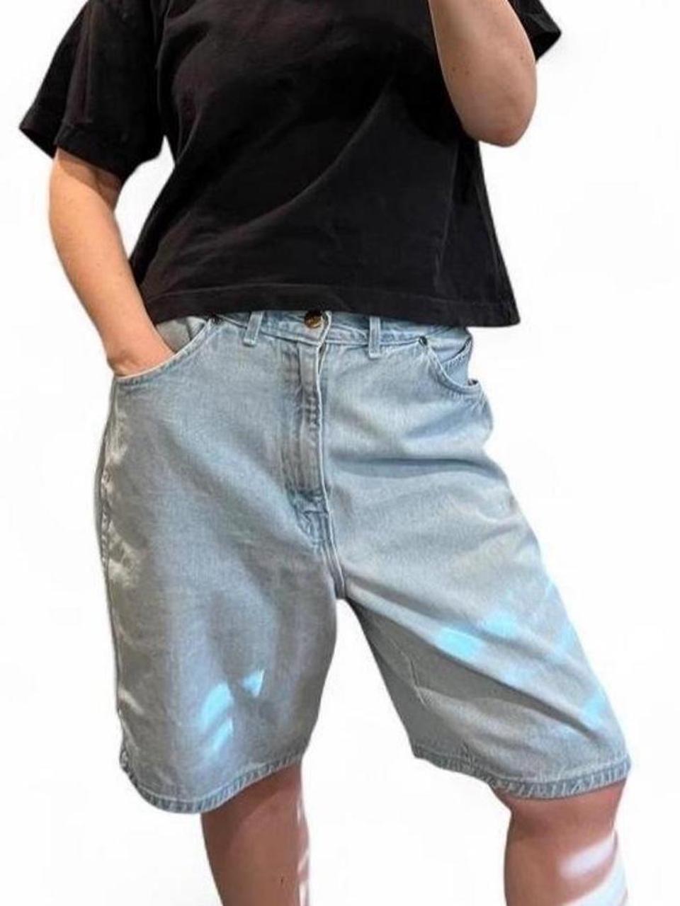 Vintage 90s Light Wash Denim Bermuda Shorts