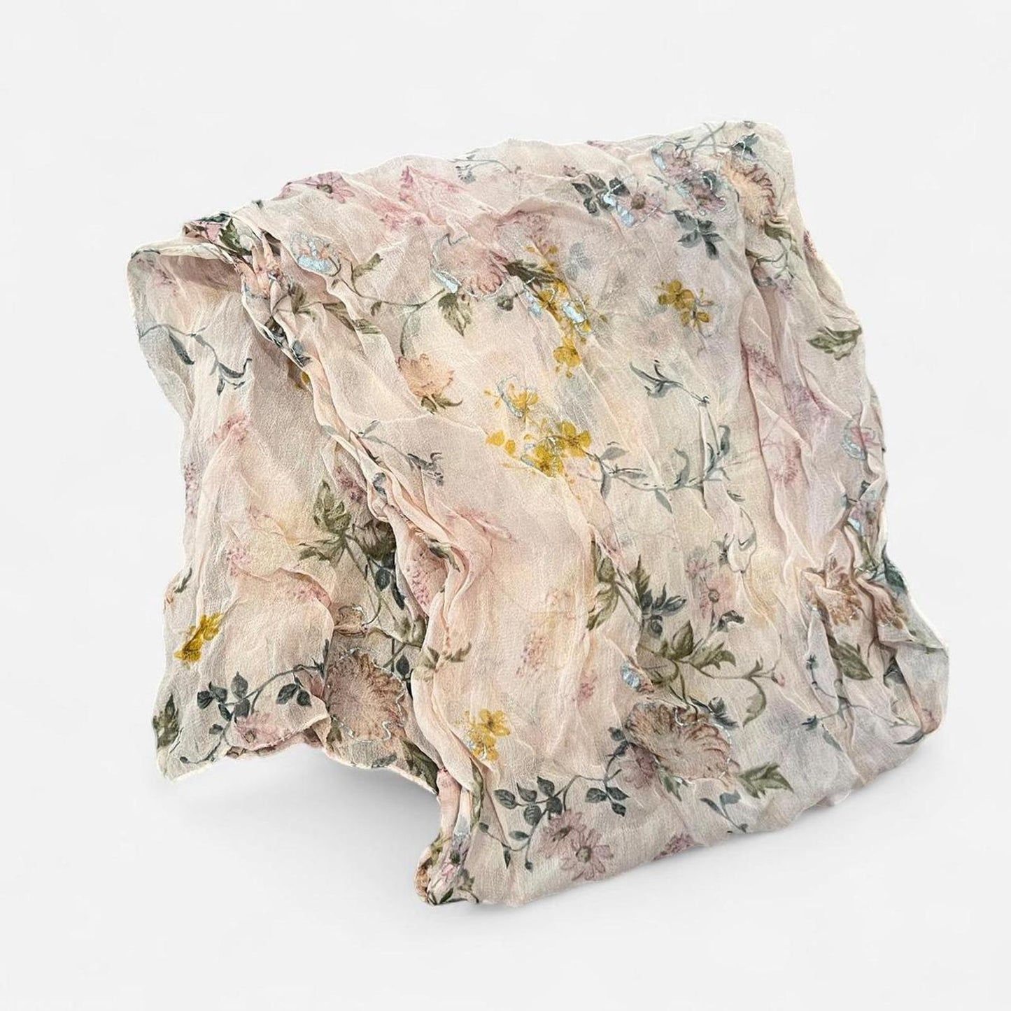 Floral vintage style sheer scarf