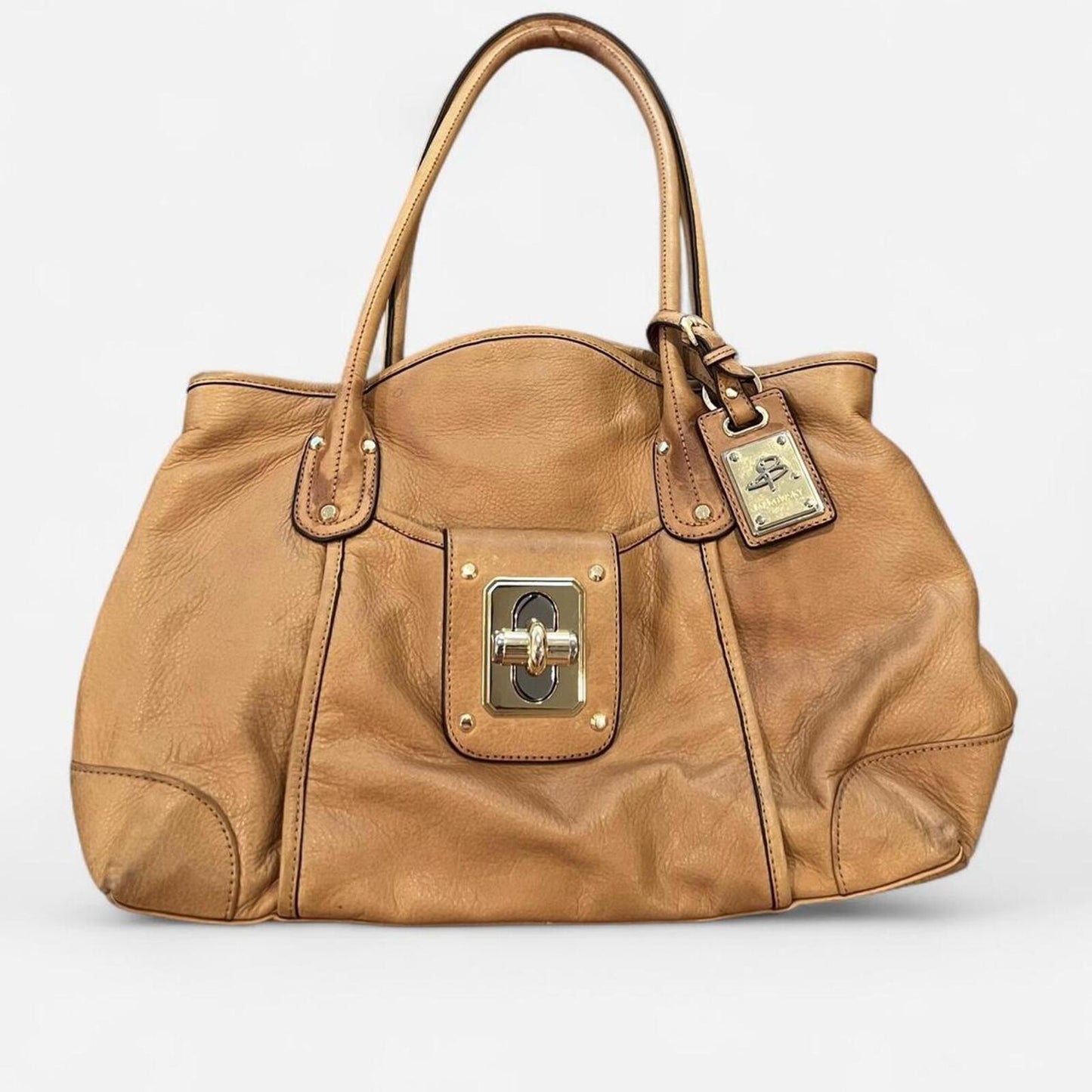 Vintage Leather Shoulder Bag Tan