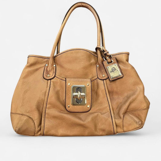 Vintage Leather Shoulder Bag Tan