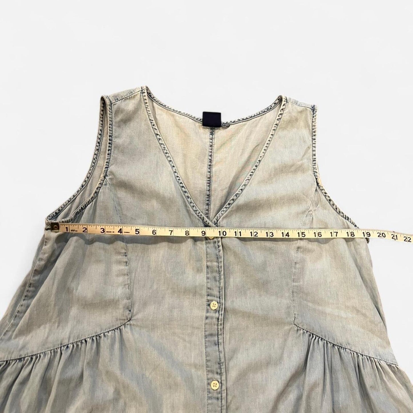 Vintage Y2K GAP Chambray Babydoll Dress