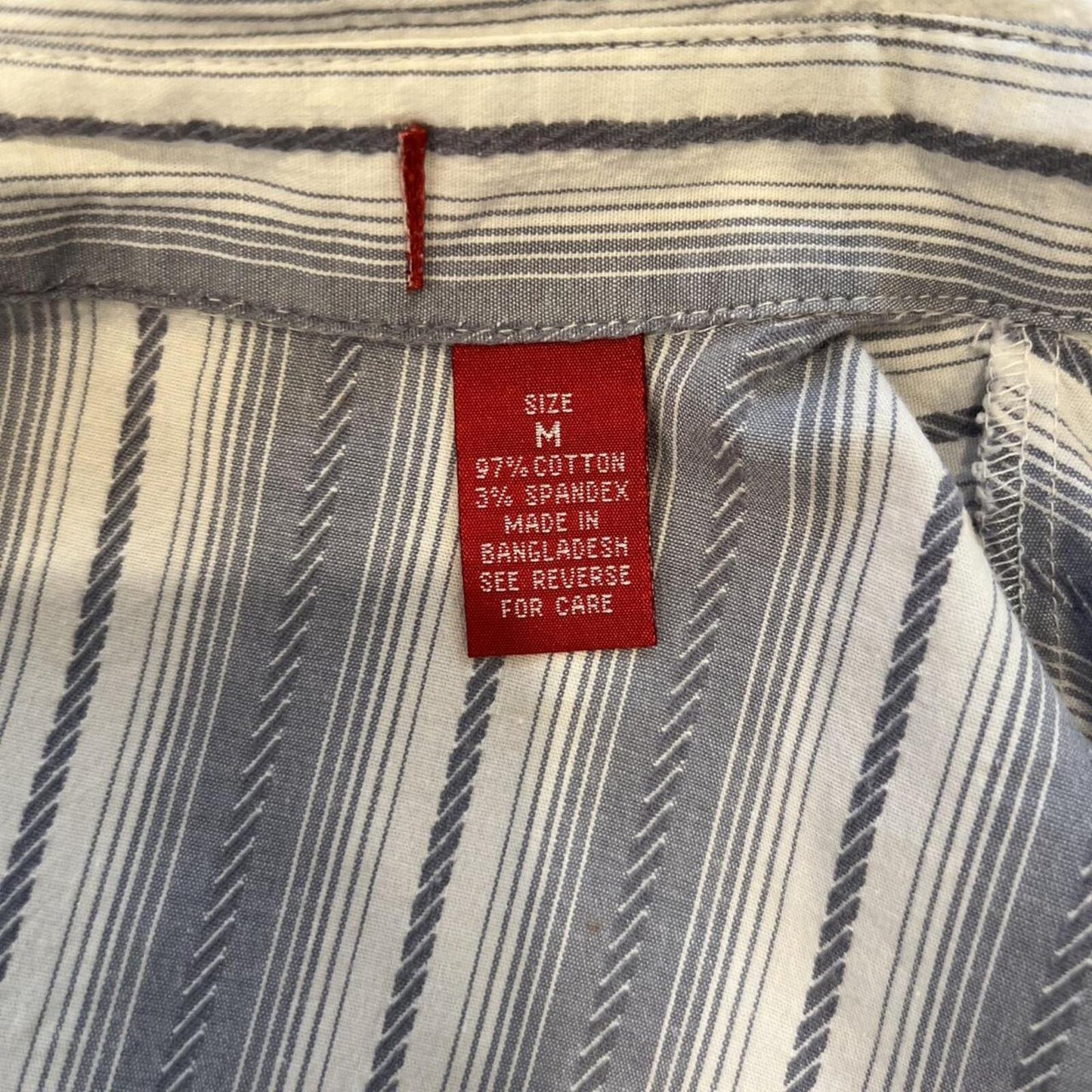 Y2K Striped Fitted Button Up Shirt