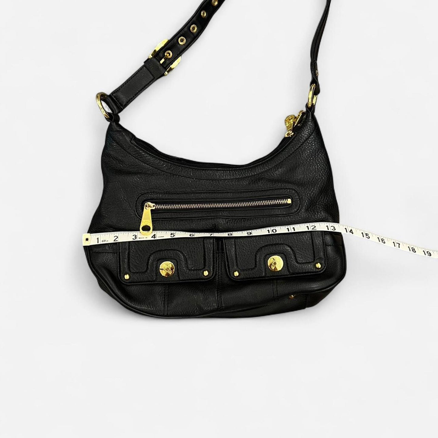 Vintage Y2K Black Leather Shoulder Bag