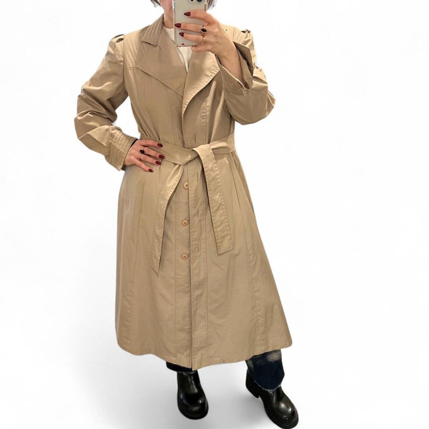 Vintage Tan Trench Coat