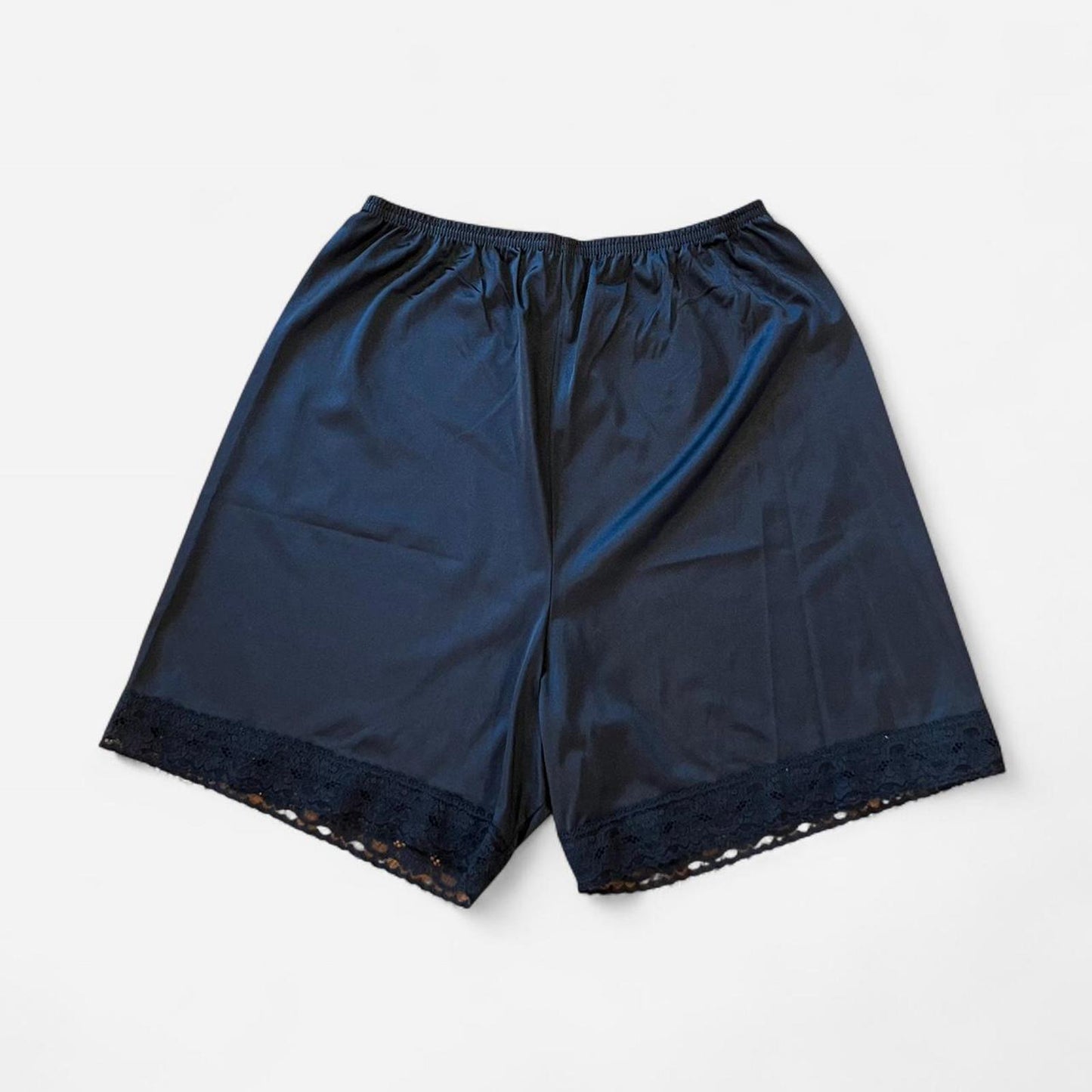 Vintage 90’s Lace Trim Slip Shorts Set Black & White