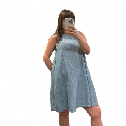 Denim Chambray Swing Dress