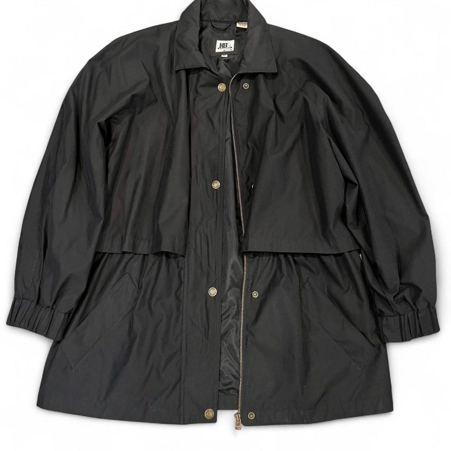 Vintage Black Windbreaker Jacket