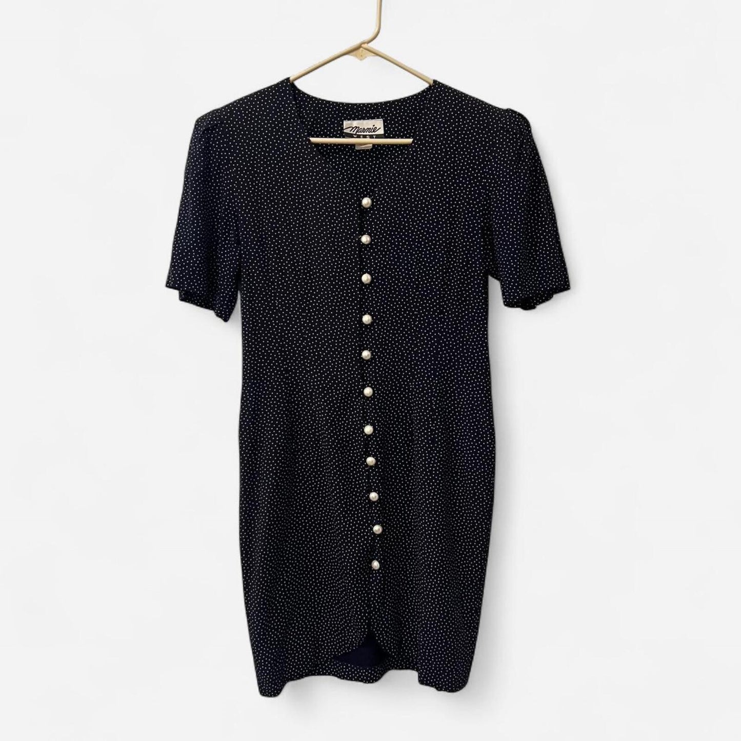 Vintage 90’s Polka Dot Button Front Dress