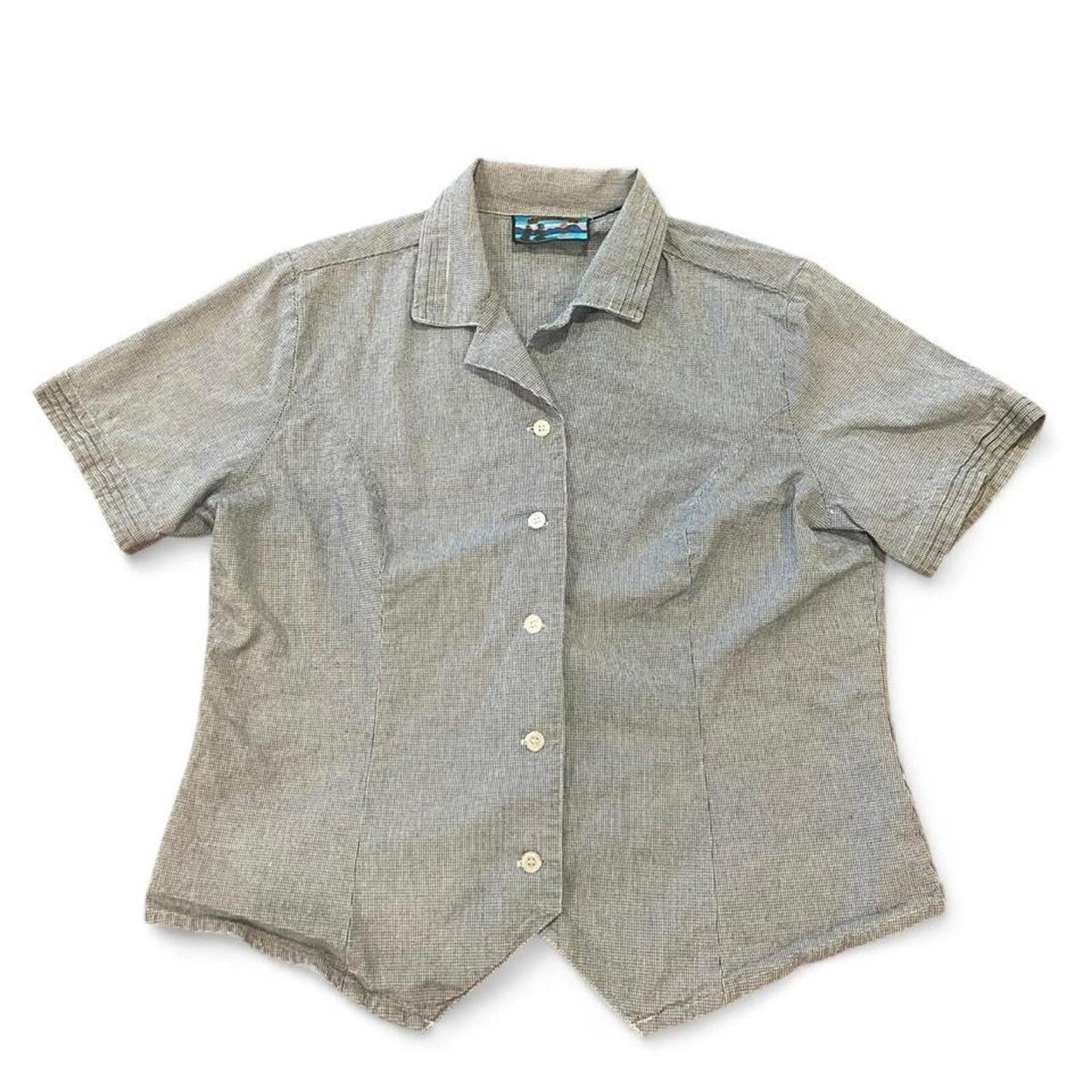 Vintage 90’s Micro Check Chambray Button Up