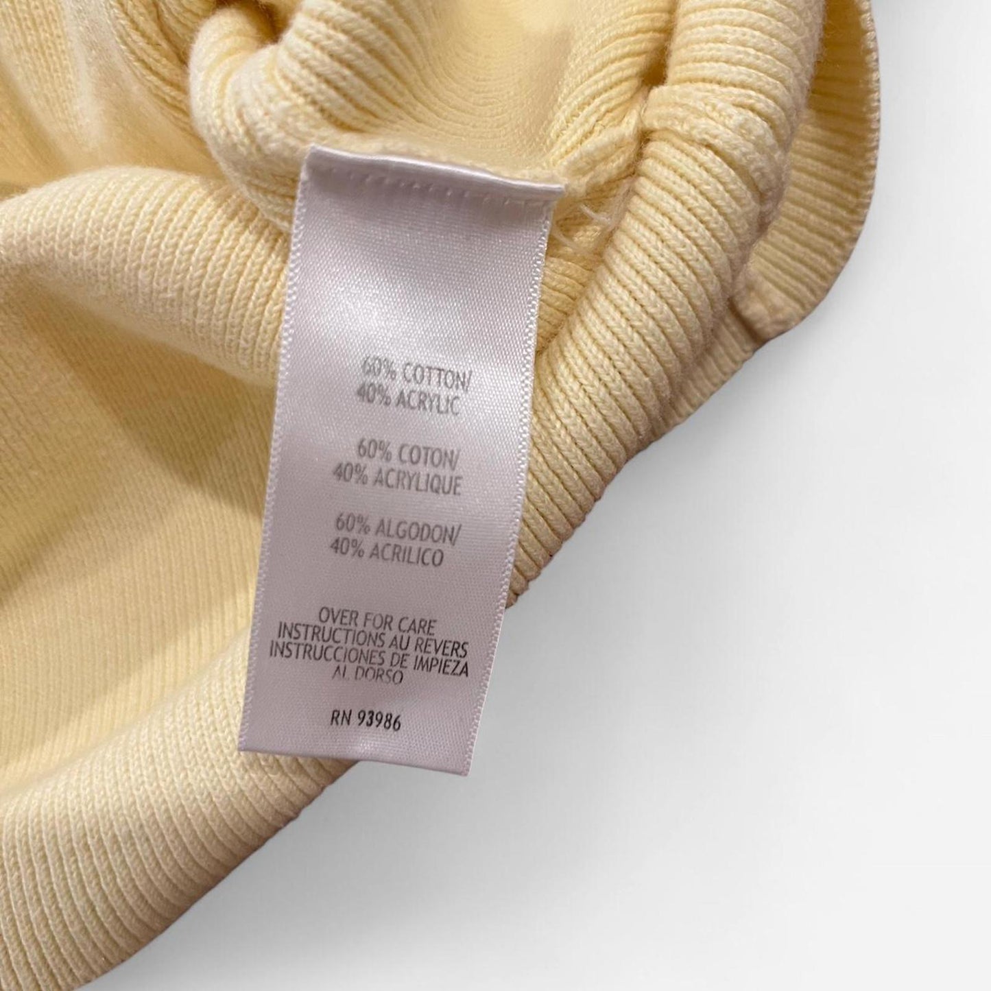Vintage 90s Butter Yellow Knit Tank