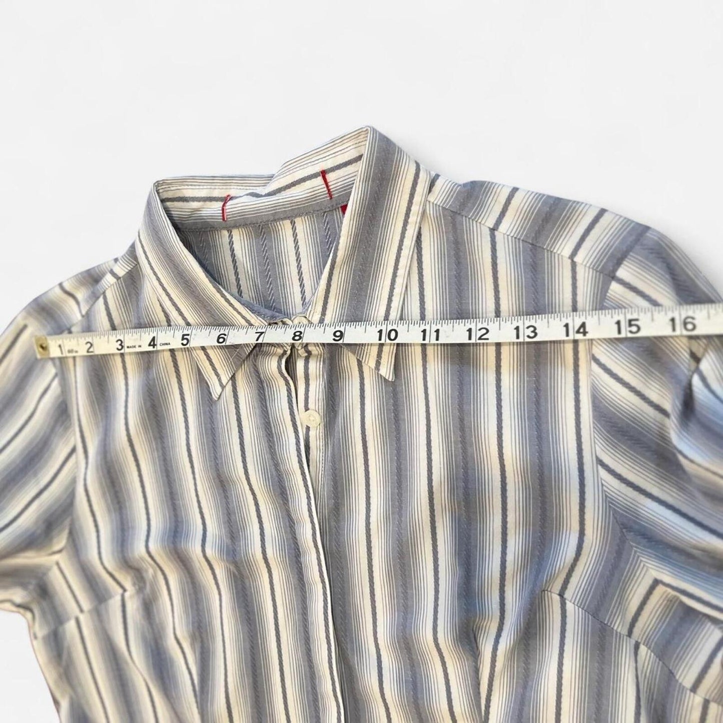 Y2K Striped Fitted Button Up Shirt