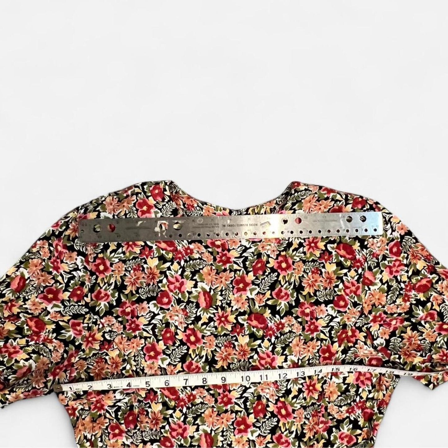 Vintage Floral Midi Dress 90s Grunge Soft Girl Rayon