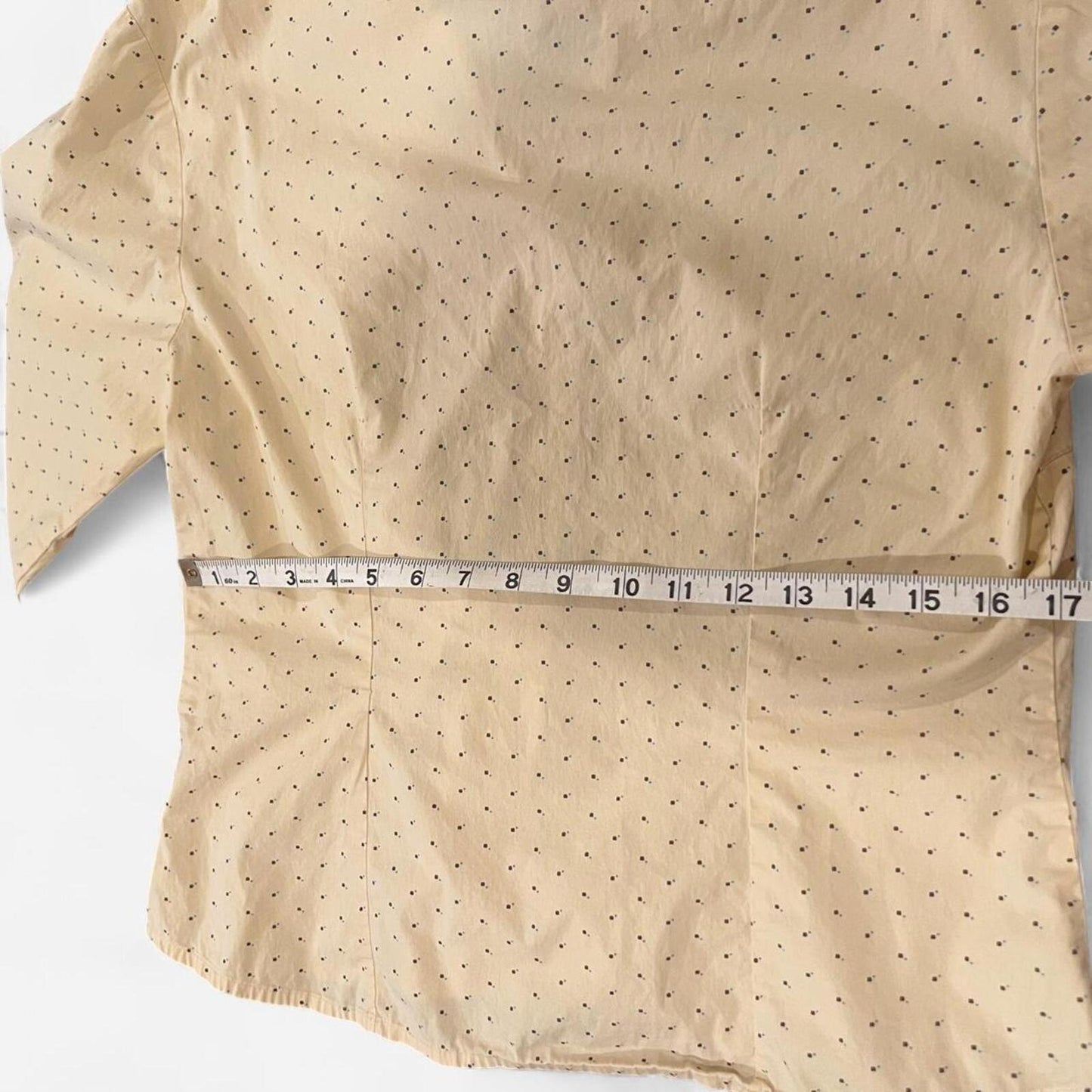 Vintage Butter Polka Dot Button Up 90s Minimal