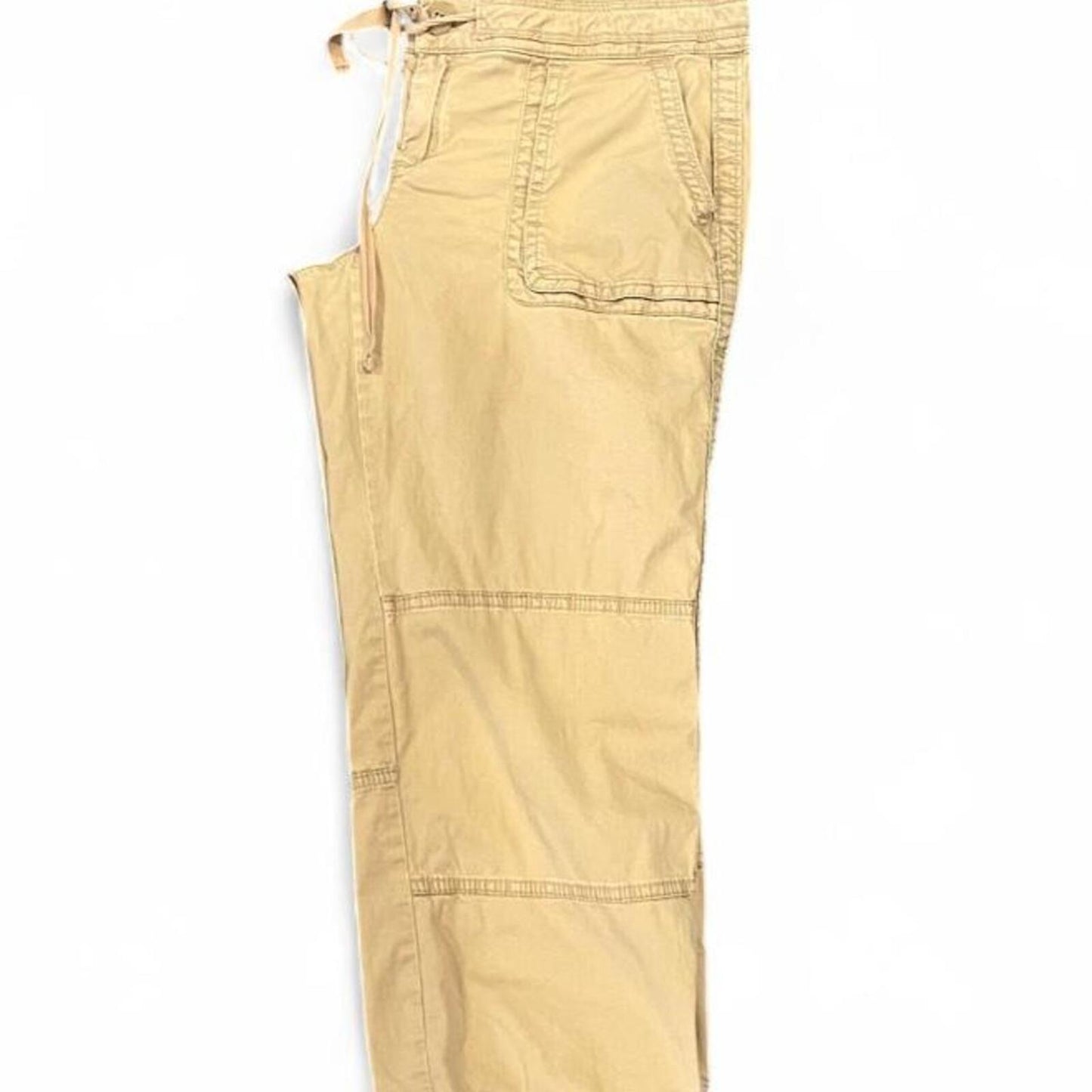 Y2K Abercrombie & Fitch Capri Cargo Pants Beige Utility Cropped Size 6