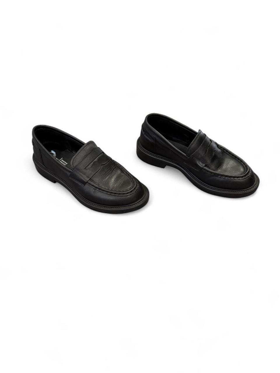 Y2K Black Chunky Penny Loafers Size 7