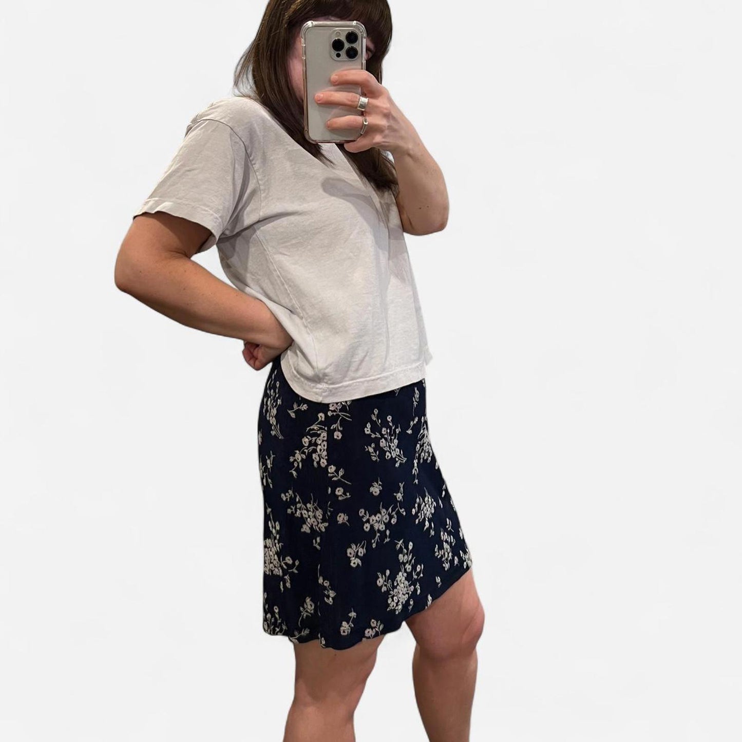 Vintage 90s Floral Mini Skirt