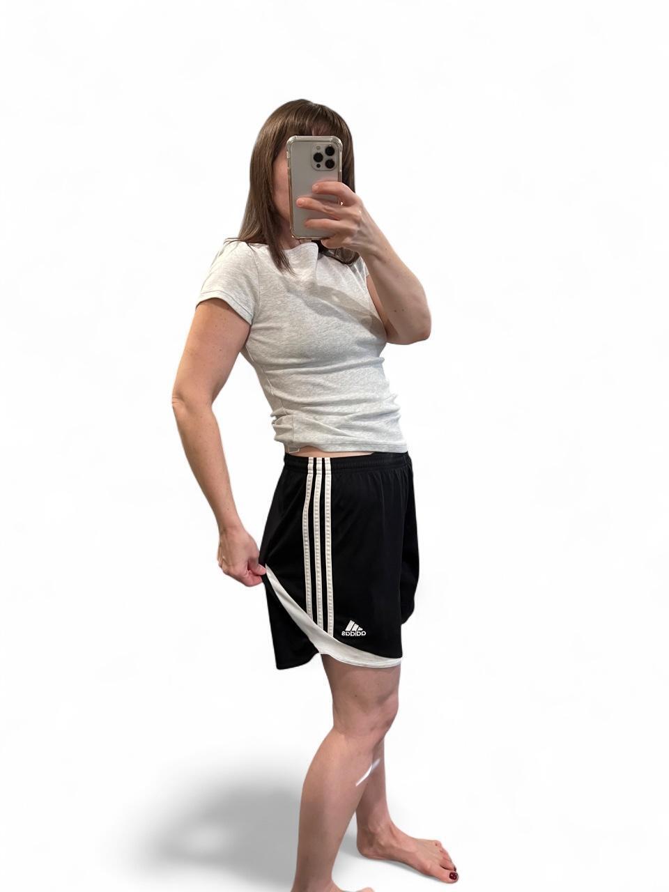 Y2K Adidas Black 3-Stripe Athletic Shorts