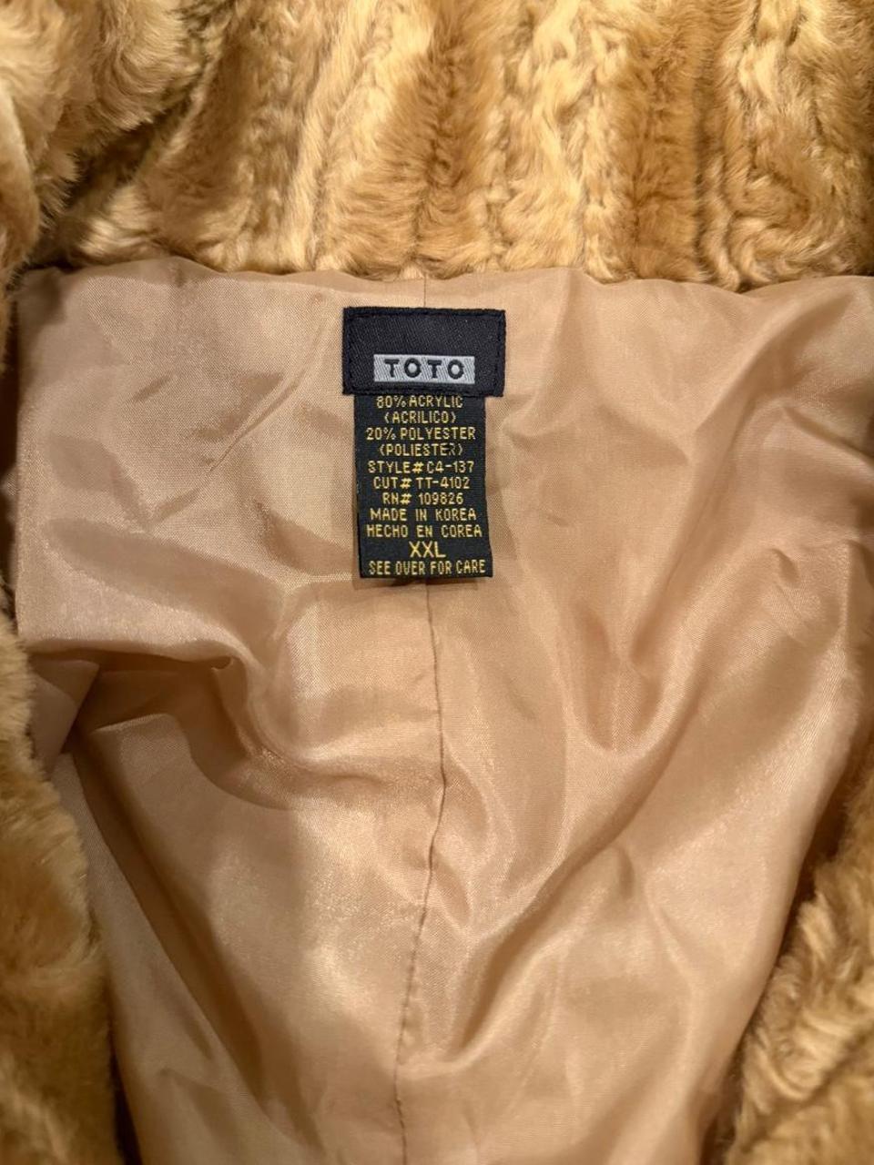 Vintage Y2K Camel Faux Fur Jacket XXL