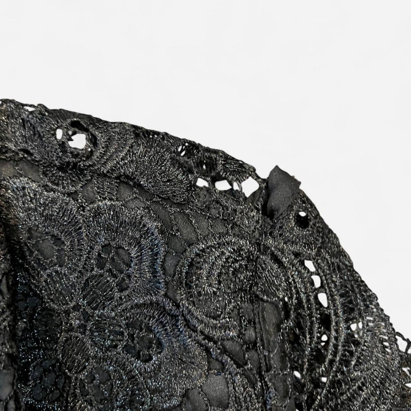 Y2K Vintage Black Lace Blazer Blouse