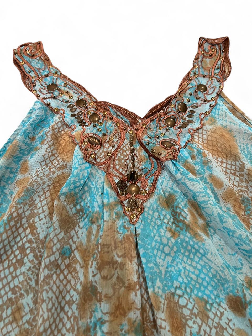 Y2K Fairy Grunge Sheer Mesh Tank Boho Whimsy Goth Festival