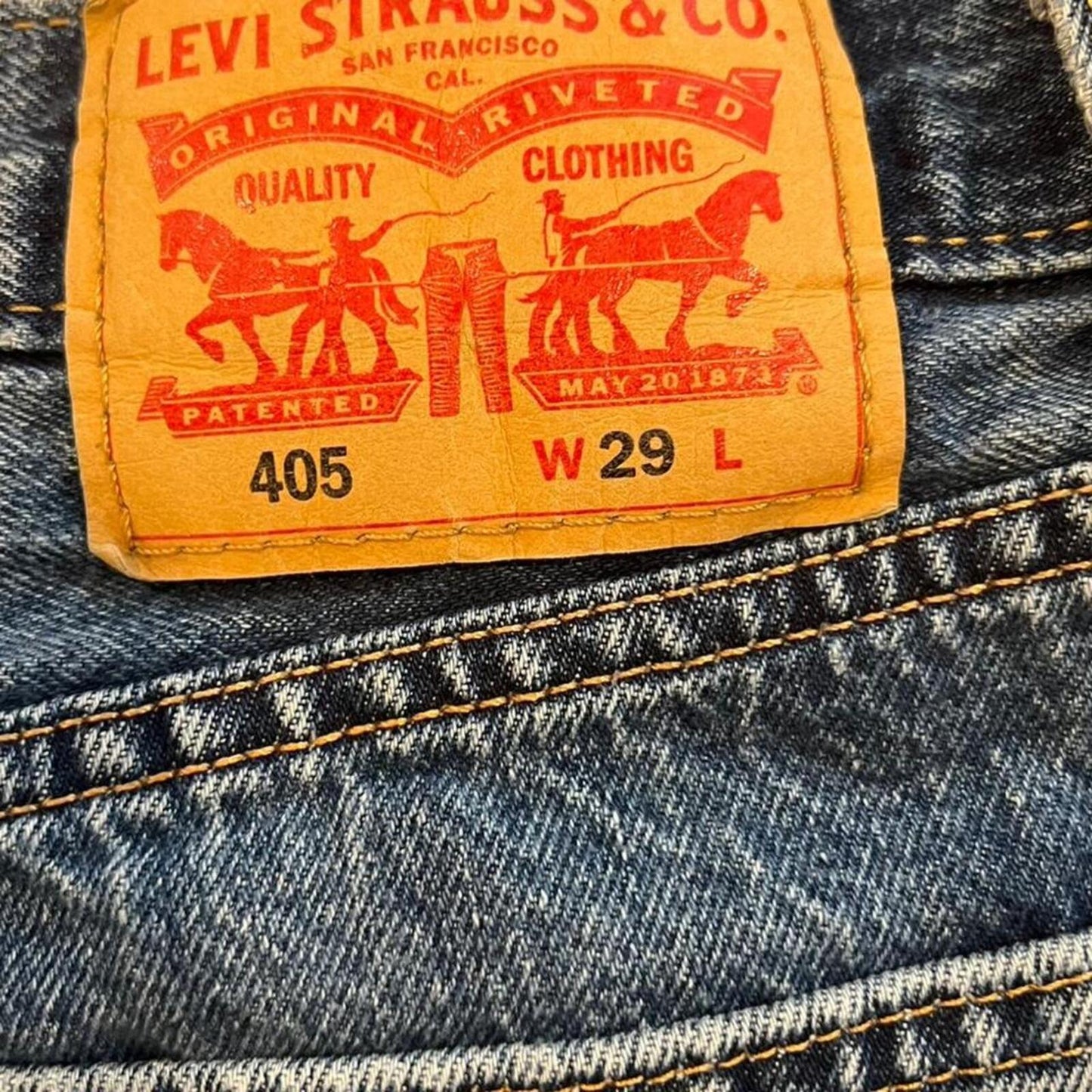 Levi’s 405 Jean Shorts Y2K Relaxed Fit Medium Wash