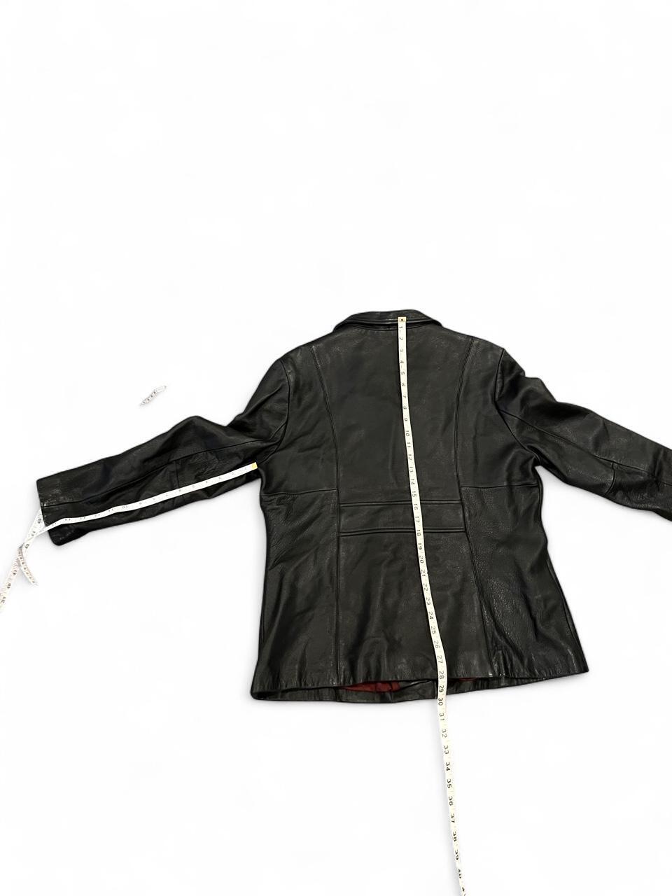 Vintage Wilsons Black Genuine Leather Blazer Jacket Y2K Minimalist Moto XL