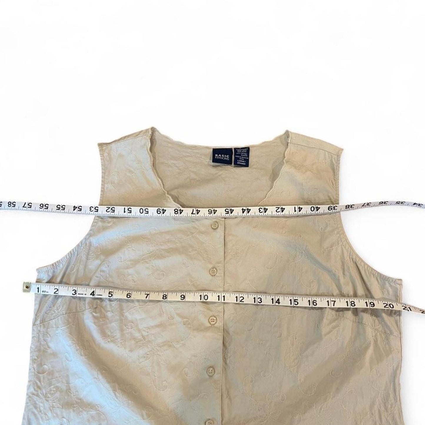 Vintage 90’s Embroidered Cotton Tank
