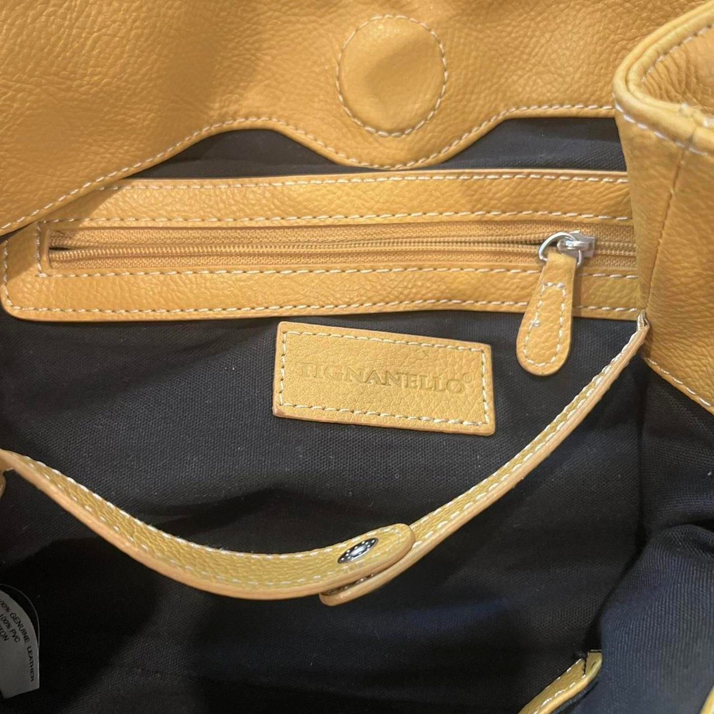 Vintage Y2K Mustard Yellow Leather Shoulder Bag