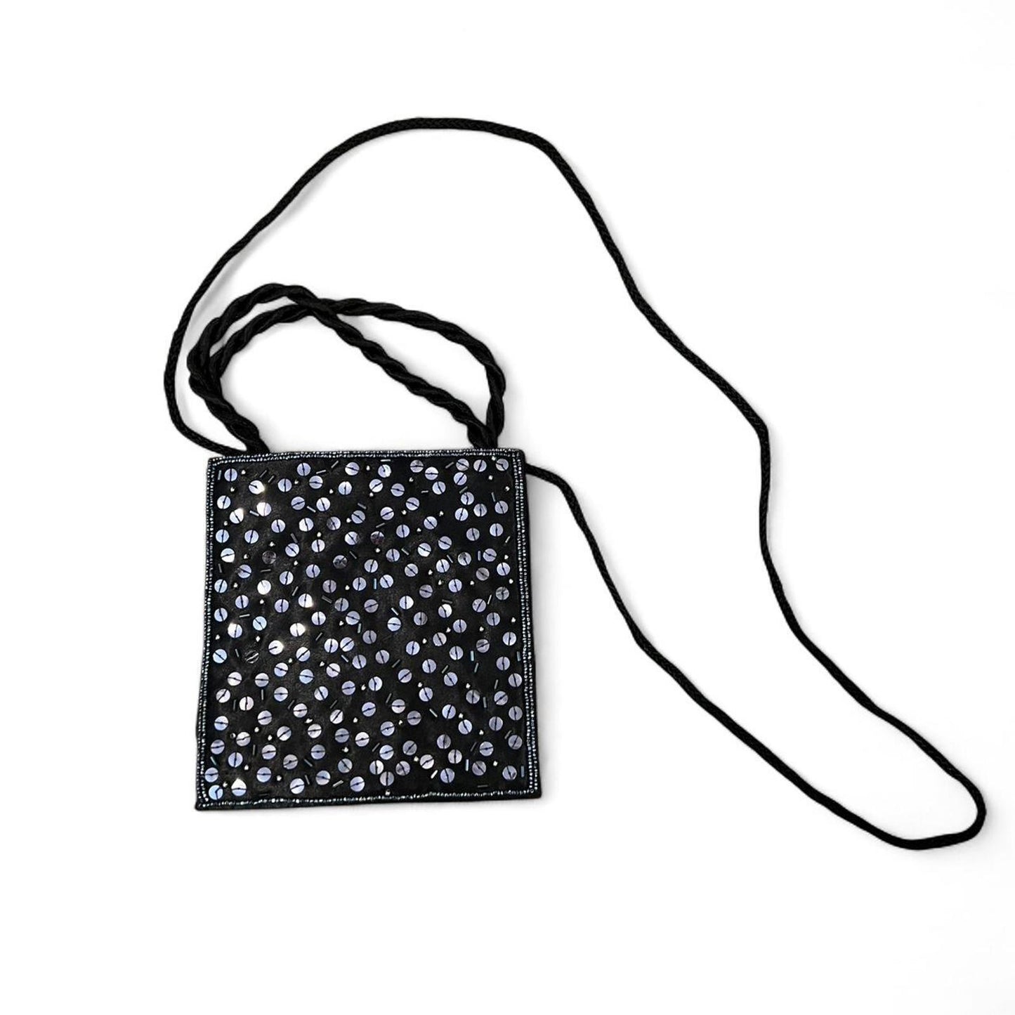 Vintage Black Sequin Mini Evening Bag