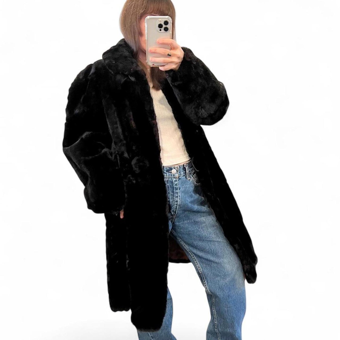 Vintage Black Fur Coat