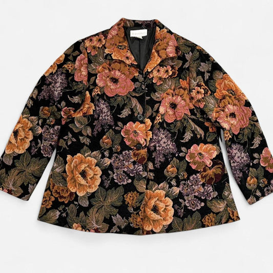 Vintage Y2K Floral Tapestry Jacket
