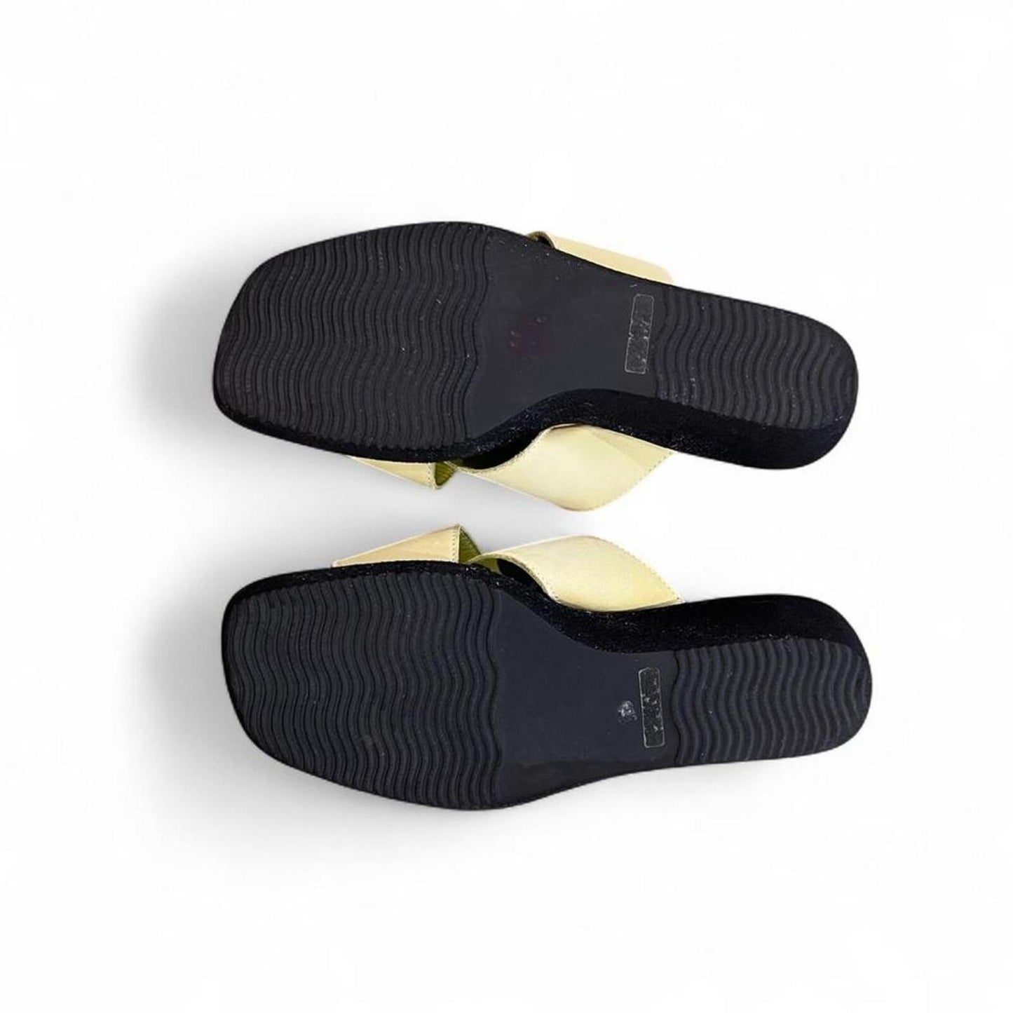 Vintage Y2K Lime Green Slide Sandals