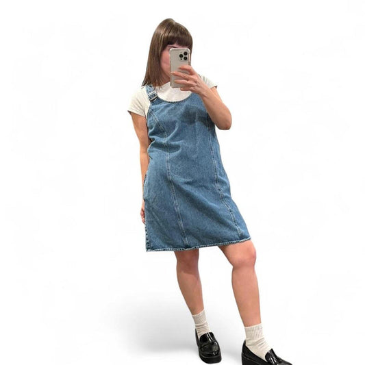 Vintage Levi’s Denim Overall Dress – 90’s Y2K Pinafore