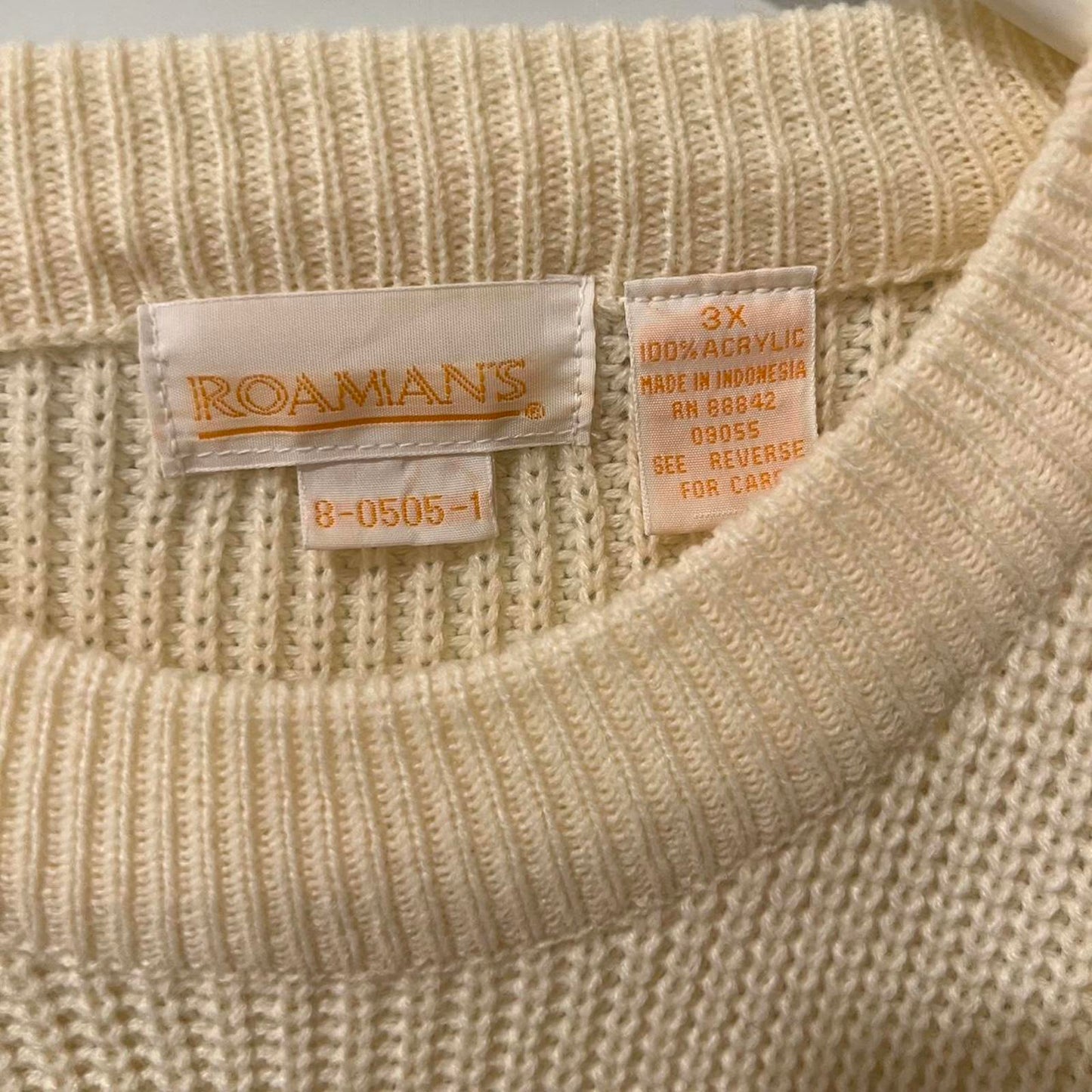 Vintage Oversized Cream Sweater