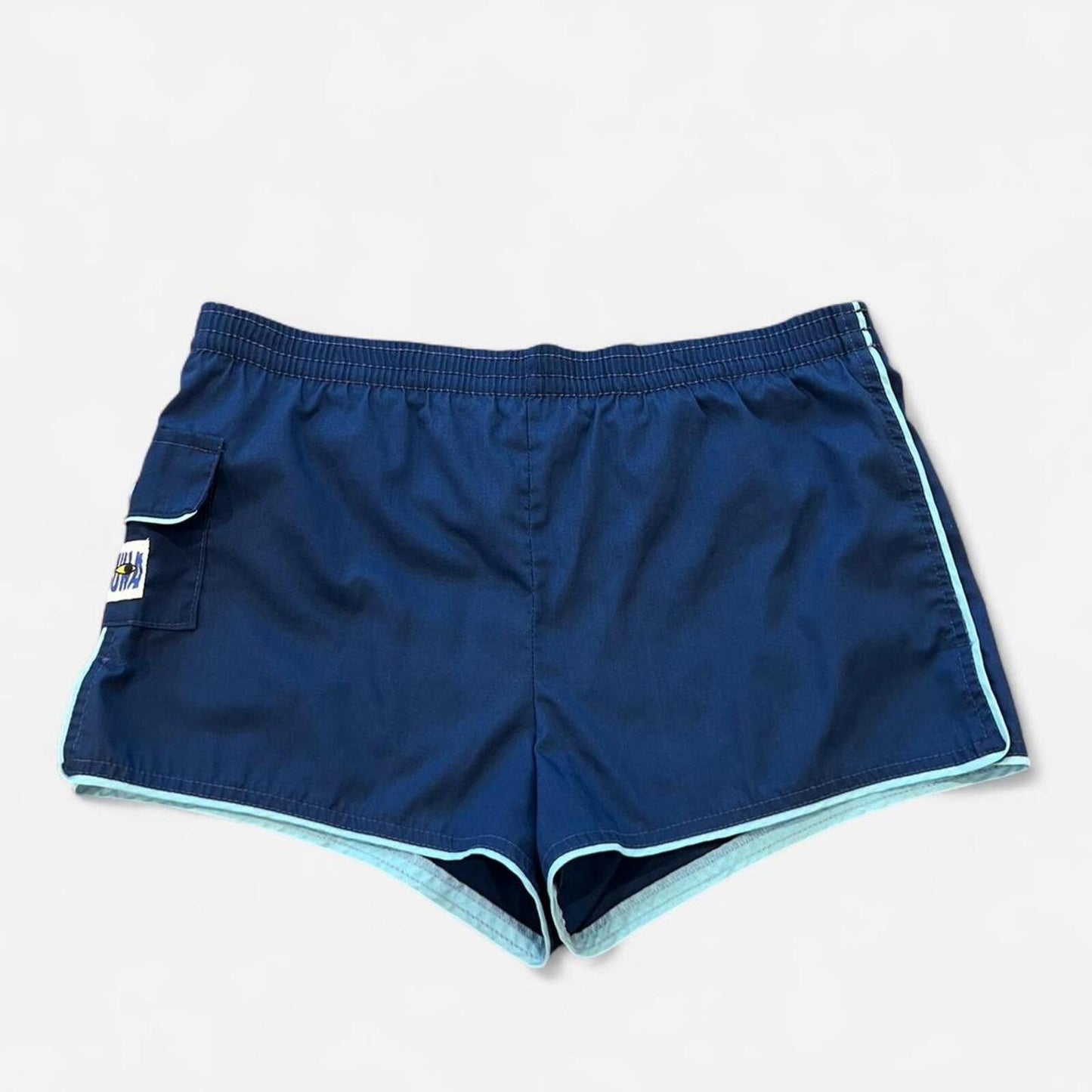 Vintage Laguna Swim Shorts Y2K Surf Blue Athletic Swim Trunks